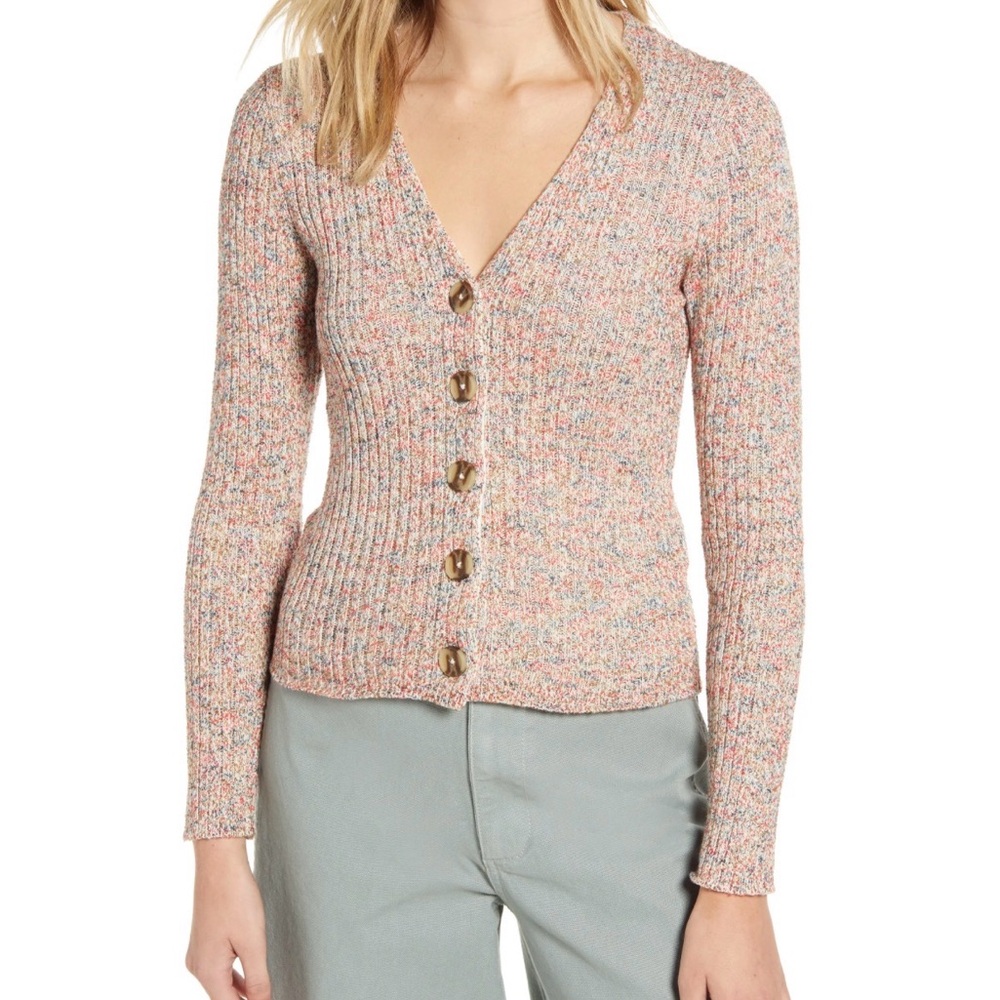 Madewell Multicolor Ribbed Cardigan - Picture 6 of 6
